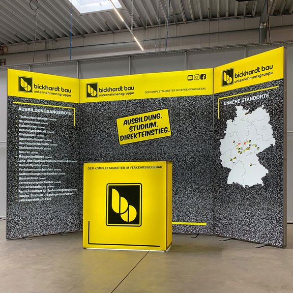 LED Messestand - ALU LightUp + GRID Lightbox Counter Premium - Bickhardt Bau AG