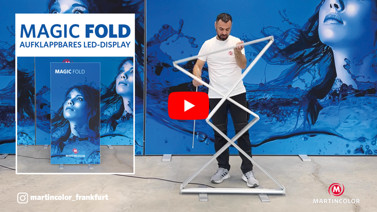 Vidéo de montage affichage pliable LED MAGIC FOLD