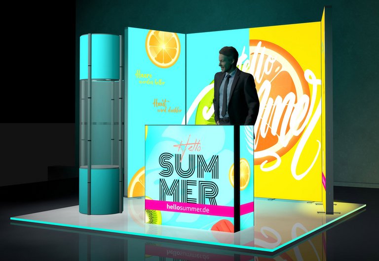 Stand d'exposition LED - Kit d'exposition 3x3 m Stand d'exposition LED - Kit d'exposition 3x3 m