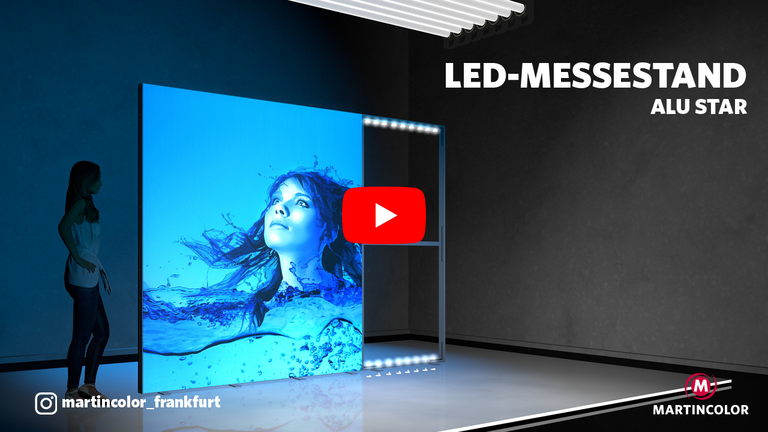 Stand d'exposition LED ALU STAR - montage