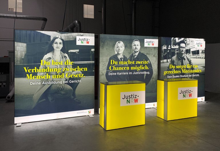 LED exhibition stand - ALU STAR - Justizministerium NRW LED exhibition stand - ALU STAR - Justizministerium NRW