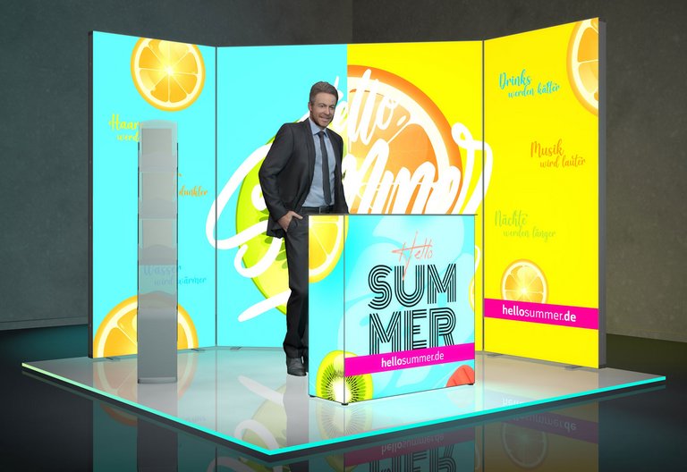 Stand d'exposition LED - Kit d'exposition 3x3 m Stand d'exposition LED - Kit d'exposition 3x3 m