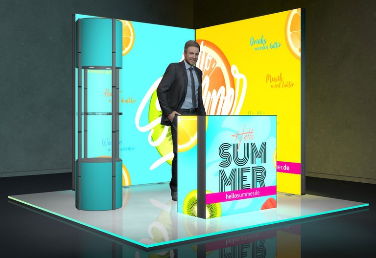 Stand d'exposition LED - Kit d'exposition 3x3 m Stand d'exposition LED - Kit d'exposition 3x3 m