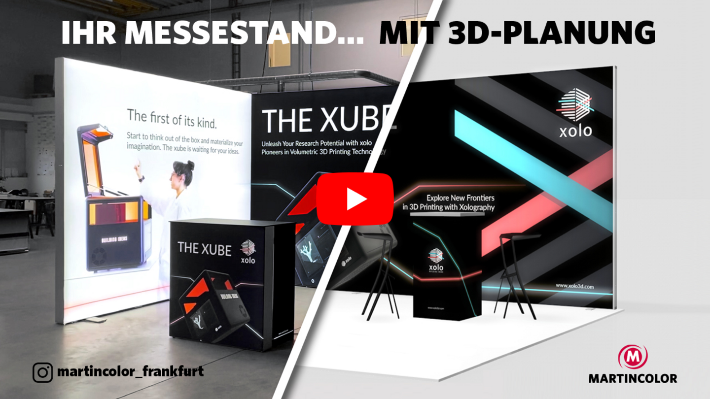 Exhibition stand with 3D planning