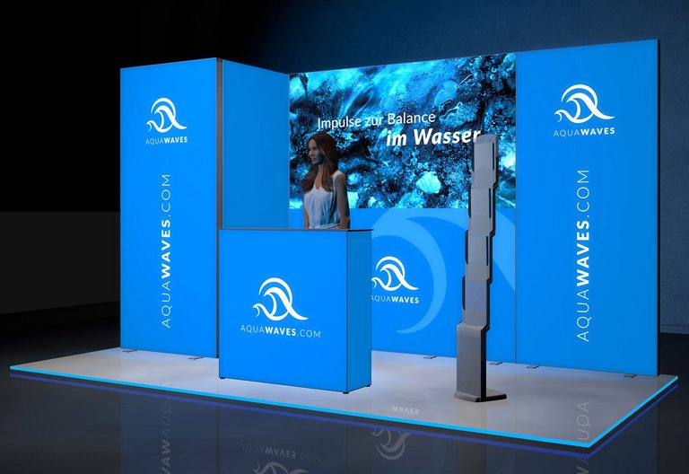 Stand d'exposition LED - Kit d'exposition 4x2 m Stand d'exposition LED - Kit d'exposition 4x2 m