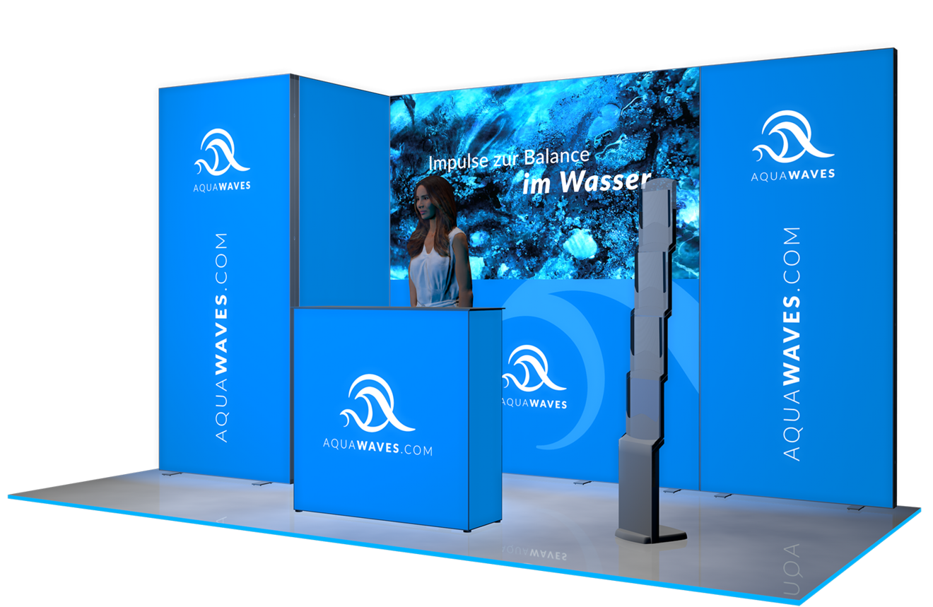 Illuminated exhibition stand - Exhibition set 4x2 m